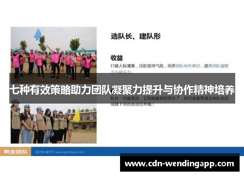 七种有效策略助力团队凝聚力提升与协作精神培养