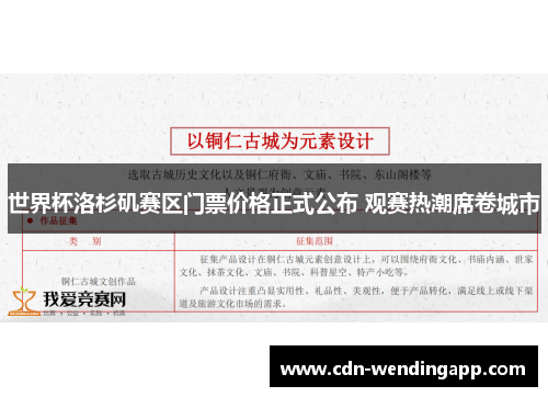 世界杯洛杉矶赛区门票价格正式公布 观赛热潮席卷城市 世界杯洛杉矶赛区门票价格正式公布 观赛热潮席卷城市